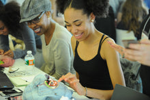 Load image into Gallery viewer, Jewelbits Science Kits: Hello World, Electronics -  DIY Party Set (2 White Bands)