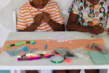 Load image into Gallery viewer, Jewelbits Science Kits: Hello World, Lava -  DIY Party Set (2 White Bands)