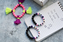 Load image into Gallery viewer, Jewelbits Science Kits: Hello World, Lava -  DIY Party Set (2 White Bands)