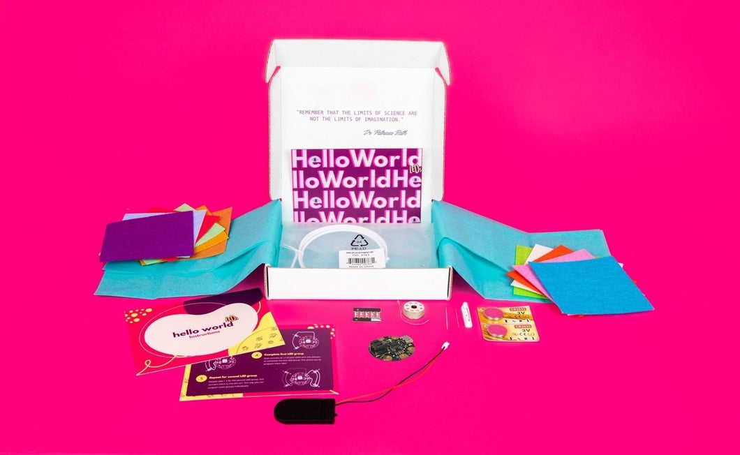 Jewelbits Science Kits: Hello World, Electronics -  DIY Party Set (2 White Bands)